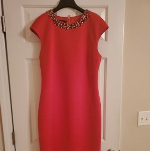 Ted Baker Embellished Elenna Red Midi